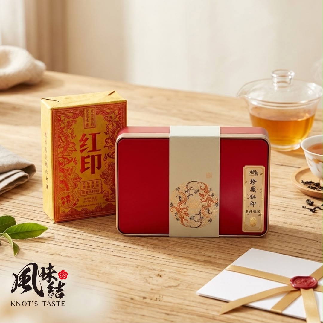 【風味結 Knot's Taste】珍藏紅印 普洱熟茶禮盒裝 250g 🍵🧧✨
