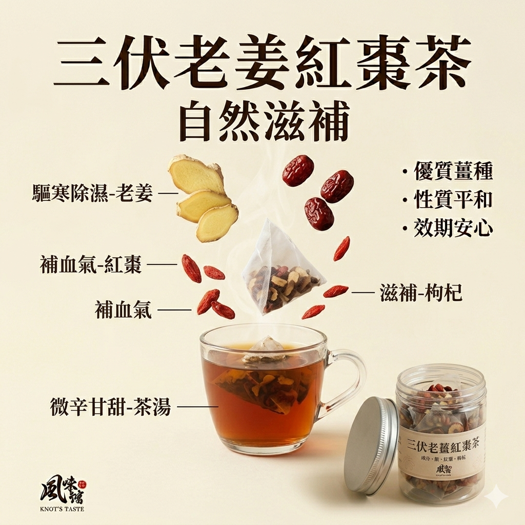 三伏老姜紅棗茶 （15包足料養生罐裝）