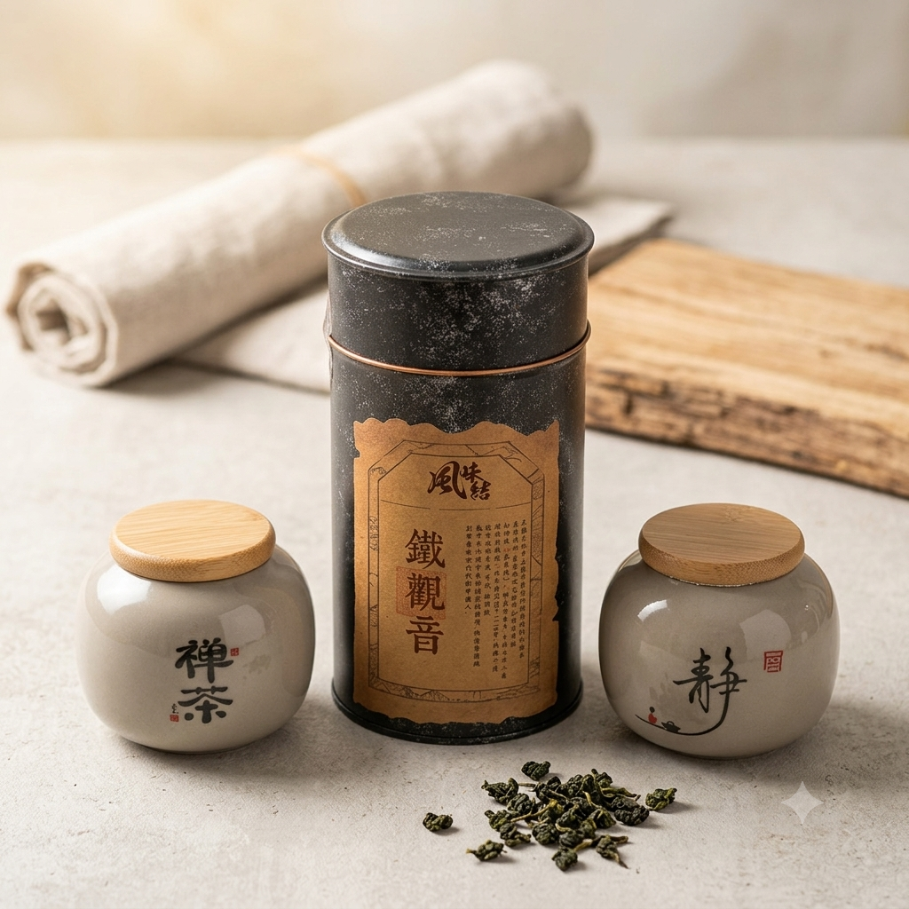 ［香港限定］風味結 禪意茶韻「鐵觀音」雙陶瓷茶罐禮盒（10入）