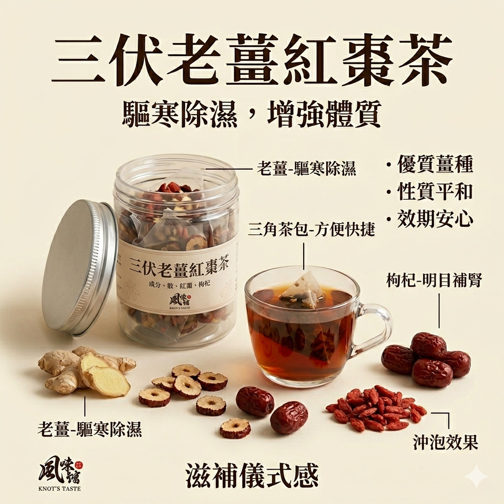 三伏老姜紅棗茶 （15包足料養生罐裝）