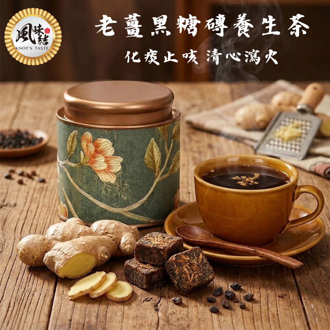 老薑黑糖磚養生茶￼（15入）
