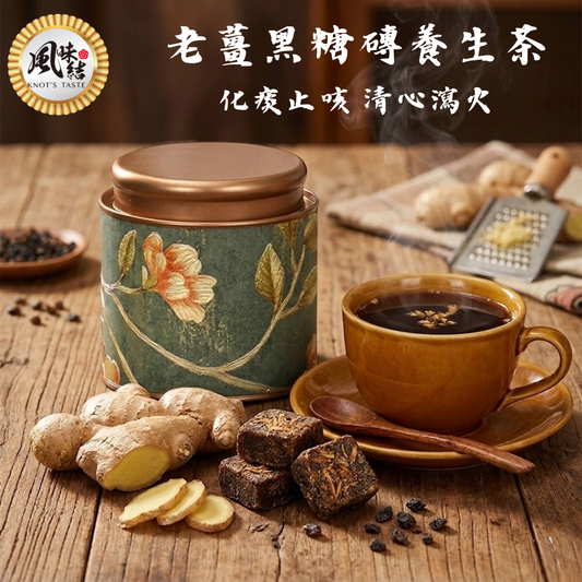 老薑黑糖磚養生茶￼（15入）